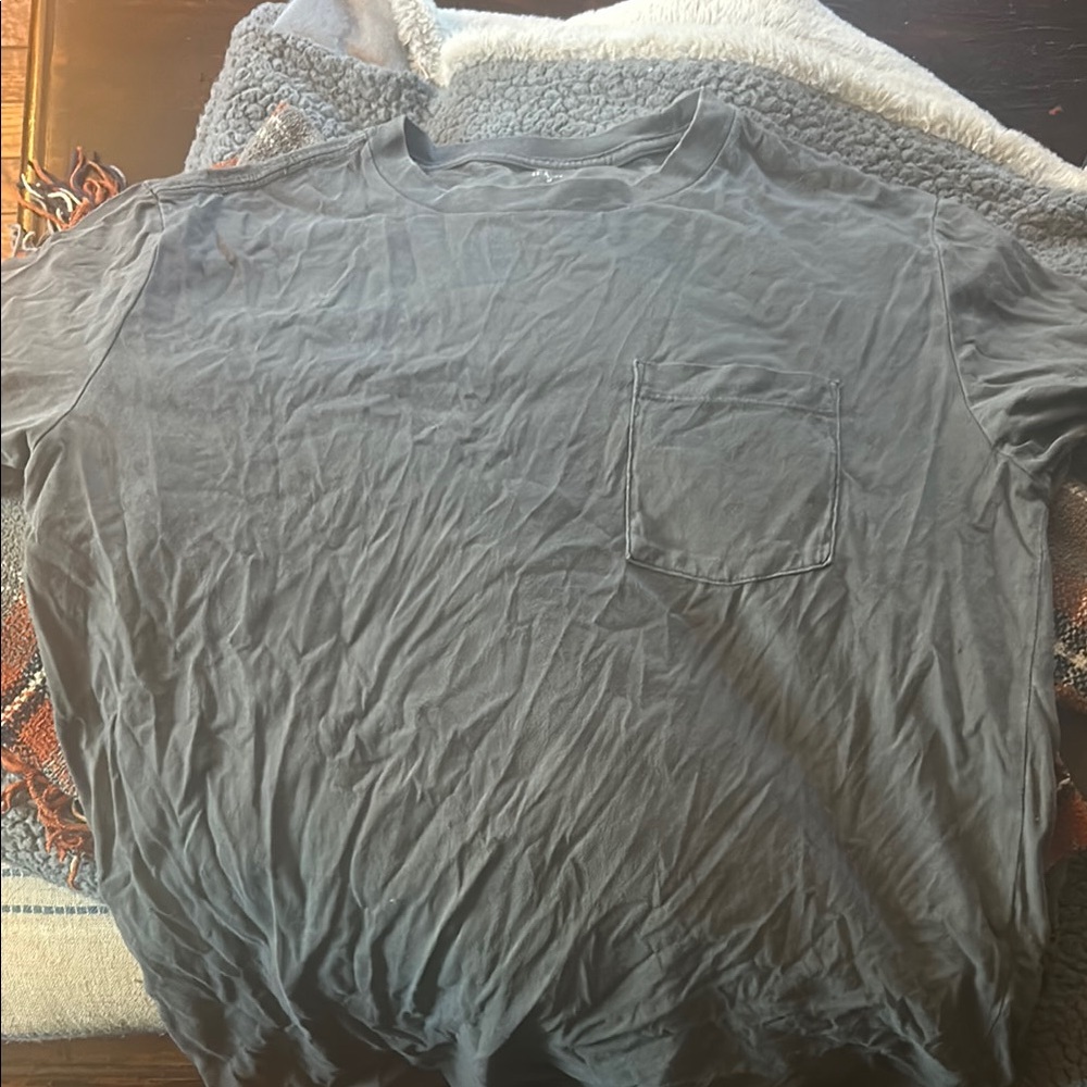 Men's Gray T-Shirt with Pocket
